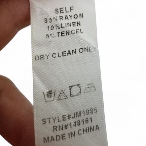 j. marie " The Aubrey Top"Emboidered Tunic White & Gold Linen Blend - XS - Picture 7 of 7